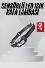 Sensörlü Şarjlı Type-c Şarj Işıklı Kafa Lambası Kamp Lambası - Görsel 5