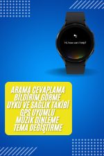 WATHC4 Akıllı Saat Çok Fonksiyonlu Çağrı Cevaplayabilen Bildirim Görme Uzun Pil Ömrü