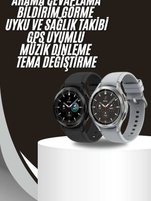 WATHC4 Akıllı Saat Bluetooth Bağlantılı Yuvarlak Ekran Plastik Kordonlu
