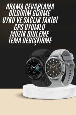 Yeni Nesil WATHC4 Akıllı Saat Çağrı Cevaplayabilen Plastik 47 Mm Uyumlu Kordon