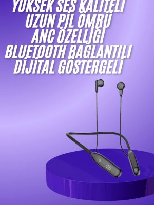 Boyun Bantlı Kablolu Yüksek Ses Kaliteli Bluetooth Kulaklık Uzun Pil Ömrü 100 saat sarj