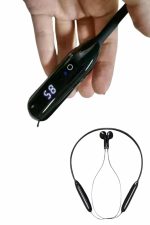 100 Saat Kablolu Boyun Askılı Dijital Göstergeli Bluetooth Kulaklık - Görsel 4
