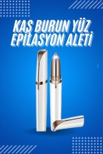 Tüy Kıl Alma Kaş Bıyık Unisex Yüz Bakım Epilasyon Aleti Pilli - Görsel 5