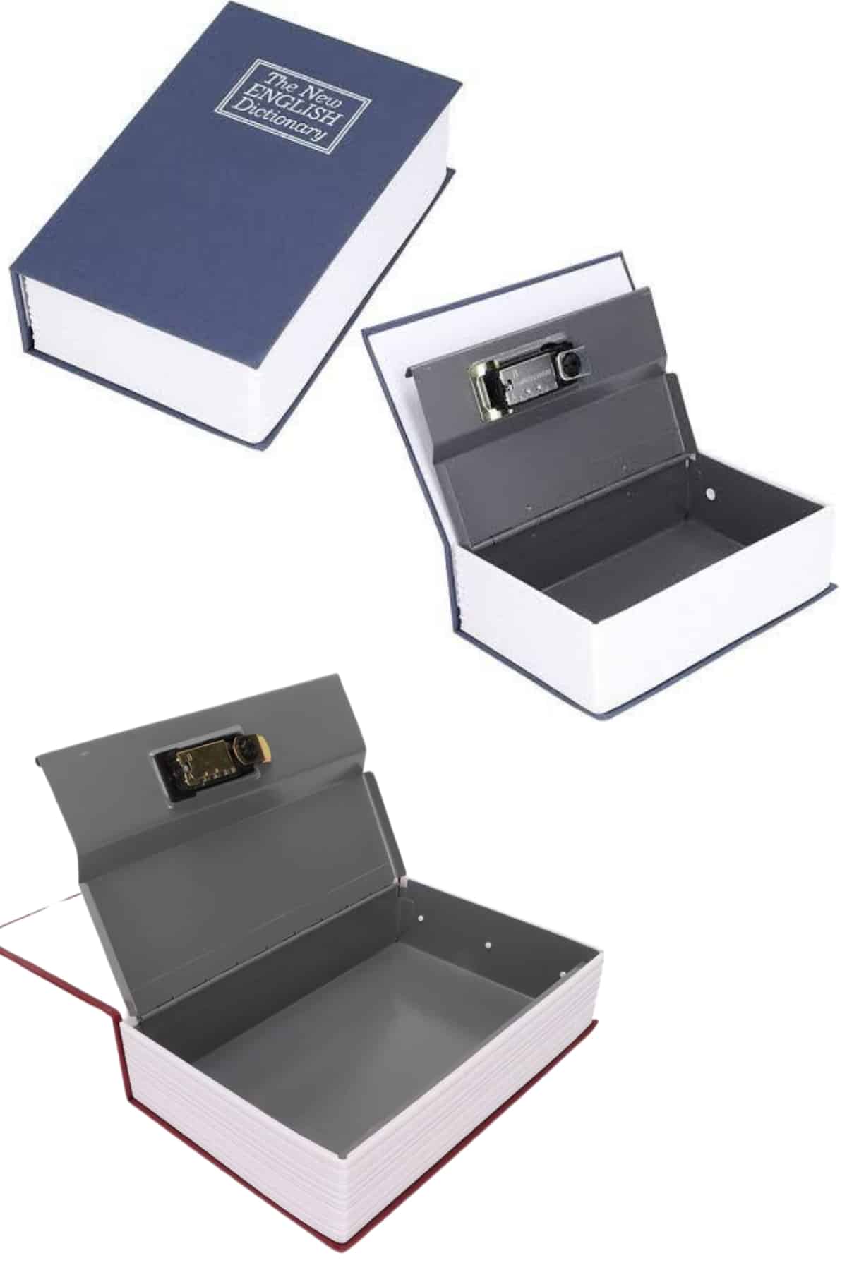 1214925_9-103.jpg Kilitli Gizli Kasa Sözlük Kumbara Kitap Sözlük Görünümlü 18cm - Görsel 1