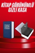 Kitap Görünümlü Gizli Kasa Büyük Boy Anahtarlı Kilitli Para Kasası - Görsel 5