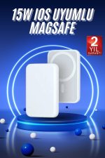 Magsafe Battery Pack Powerbank Kablosuz Şarj 5.000 mah - Görsel 5