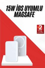 İOS Uyumlu Magsafe Kablosuz 15w Şarj Powerbank Magesafe - Görsel 4