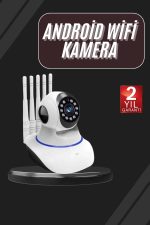 LED Aydınlatmalı 5 Antenli Motorlu 1080P Wifi Kamera Sensörlü - Görsel 5