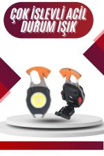 7 Modlu Mini Led Lamba Anahtarlık USB Şarjlı Kamp İçin Taşınabilir - Görsel 5