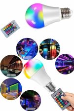 Ayarlanabilir Parlaklık RGB Led Ampul Beyaz Lamba Ve Renkli Ampul - Görsel 2