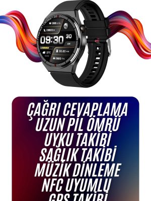 Amoled Ekran GT42 Akıllı Saat Üç Kordonlu İOS Android Uyumlu
