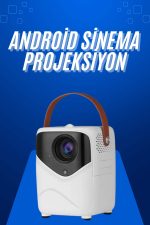 HD Ayaklı Portatif Projeksiyon Cihazı Android İşlemcili Sinema Projektörü - Görsel 5