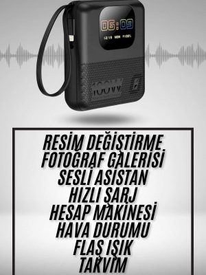 Akıllı Powerbank 10.000 MAH 4 Çıkışlı Taşınabilir Dijital Göstergeli