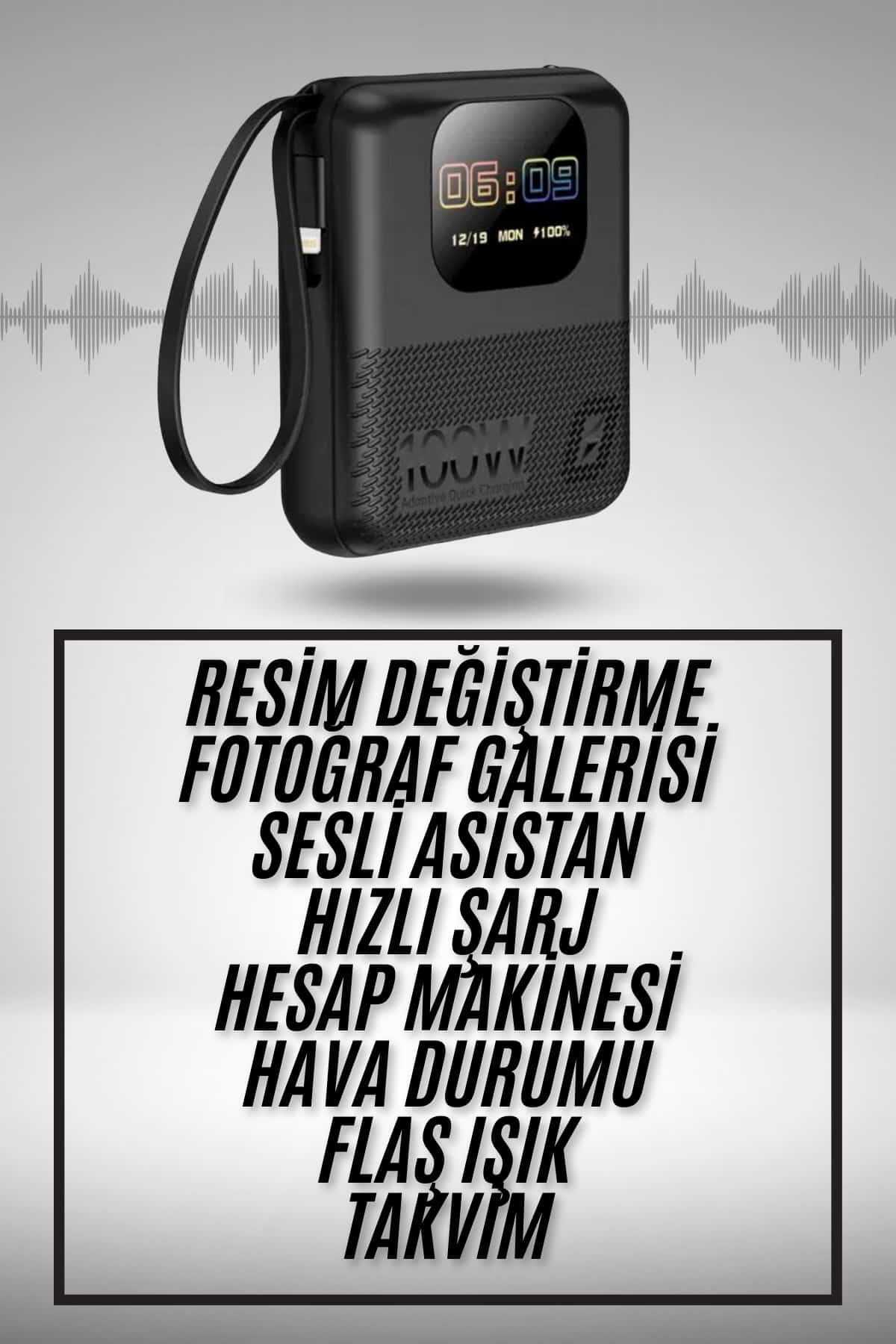 1215056_2-58.jpg Akıllı Powerbank 10.000 MAH 4 Çıkışlı Taşınabilir Dijital Göstergeli - Görsel 1