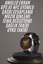 HK HERO4 Akıllı Saat 1.5 Inç Amoled Ekran Çift Kordonlu GPS NFC Uyumlu