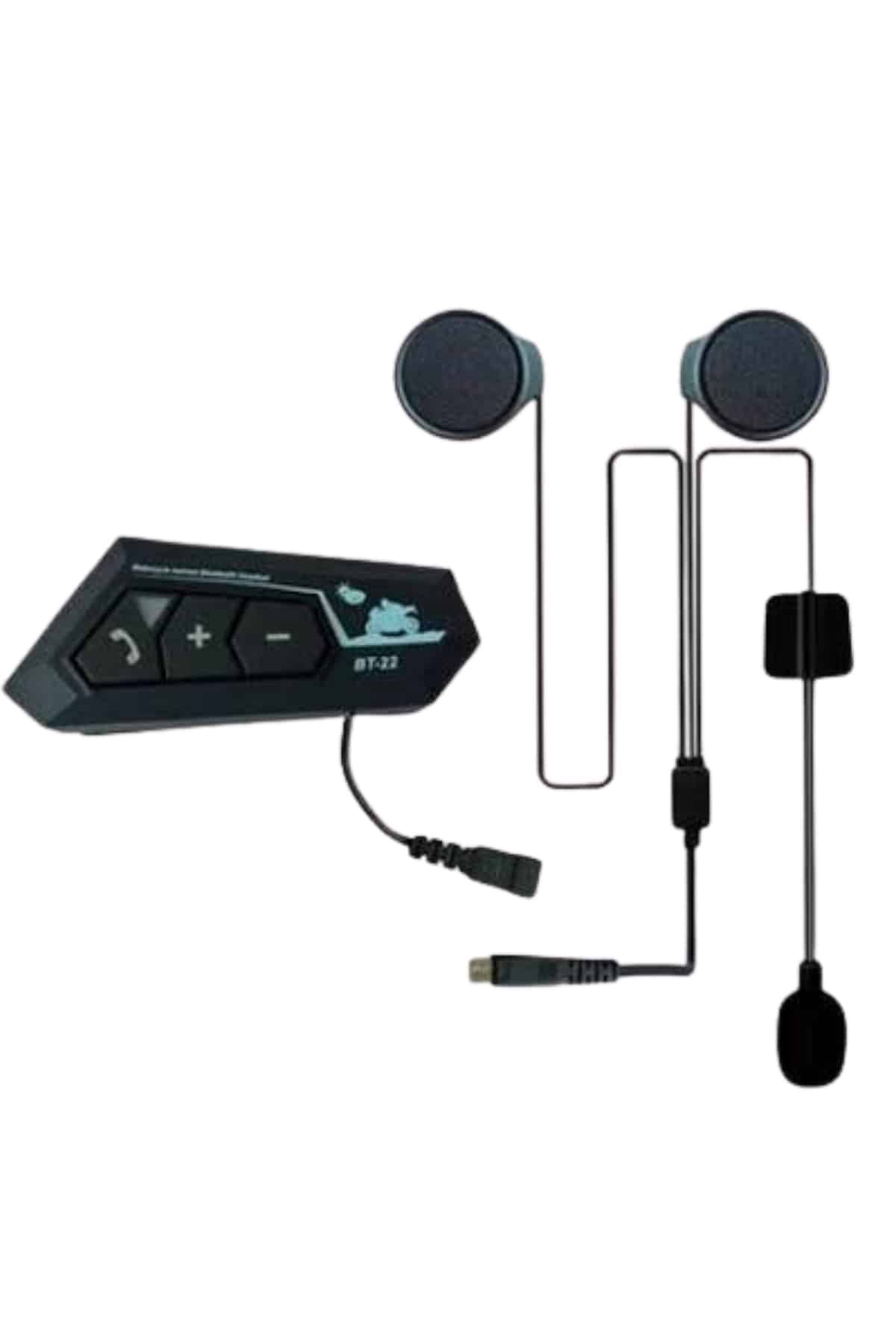 1215109_2-38.jpg Intercom Bluetooth Kask Kulaklık Motosiklet Kulaklık 5.0 Bluetooth - Görsel 1