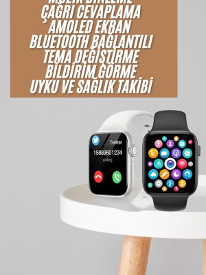 1.83 İnç I8 PRO MAX Akıllı Saat Android ve İOS Uyumlu Çağrı Cevaplayabilen Adımsayar GPS Takibi