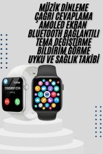 I8 PRO MAX Akıllı Saat Yeni Nesil Android ve İOS Uyumlu Titreşim Modlu Alarm Kronometre