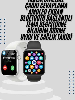 I8 PRO MAX Akıllı Saat Yeni Nesil Android ve İOS Uyumlu Titreşim Modlu Alarm Kronometre