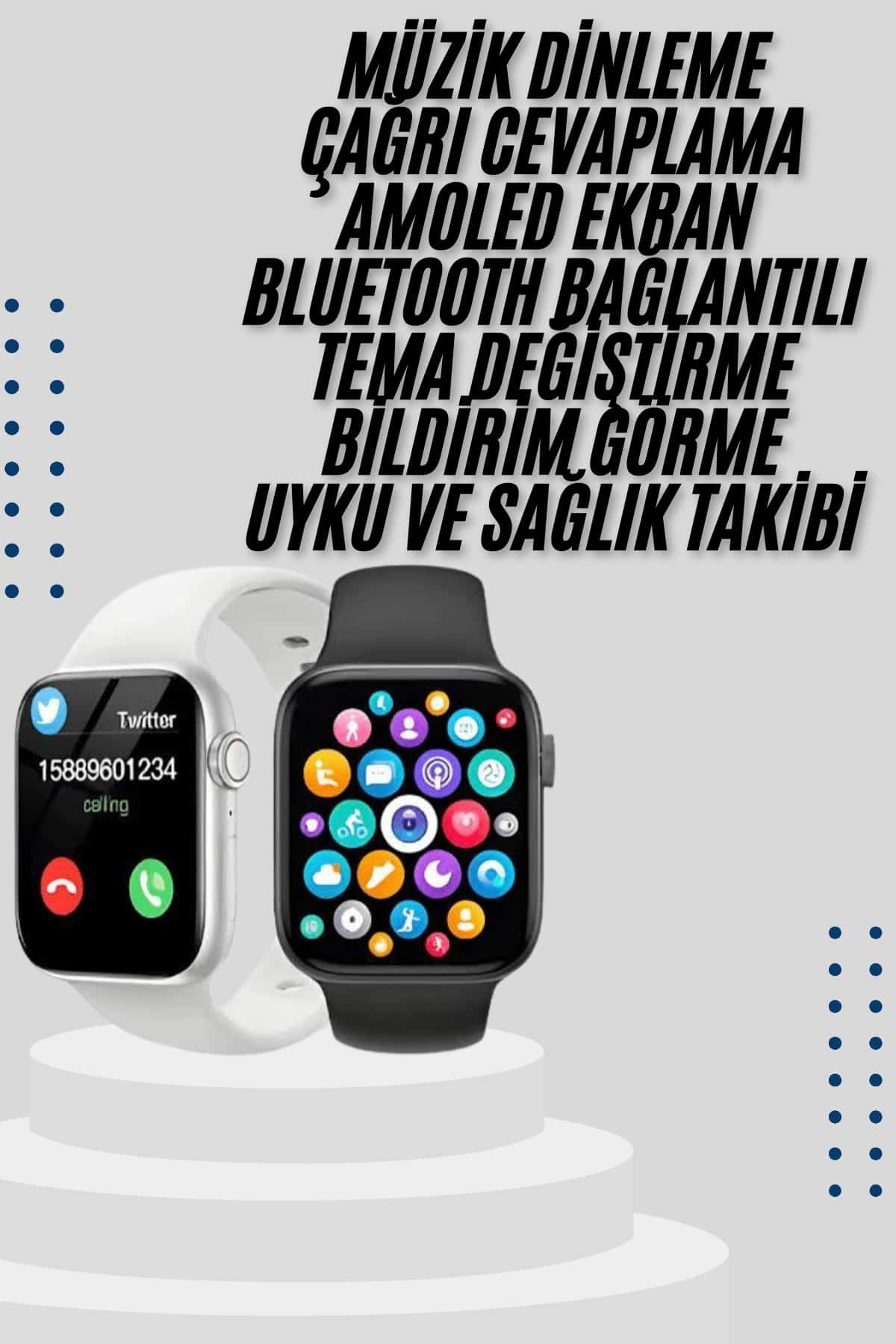 1215112_7-37.jpg I8 PRO MAX Akıllı Saat Yeni Nesil Android ve İOS Uyumlu Titreşim Modlu Alarm Kronometre - Görsel 1