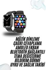 Plastik Kordonlu Kalp Atışı Uyku Takibi ve Çağrı Cevaplayabilen  I8 PRO MAX Akıllı Saat