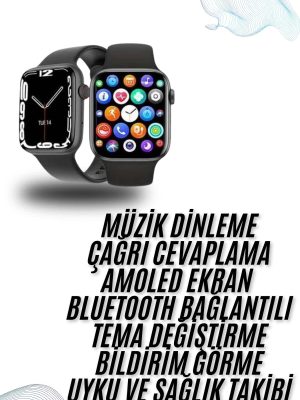 Plastik Kordonlu Kalp Atışı Uyku Takibi ve Çağrı Cevaplayabilen  I8 PRO MAX Akıllı Saat