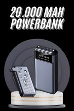 Hızlı Şarj Özellikli 20.000 Mah Dijital Göstergeli USB Girişli Android ve İOS Uyumlu Powerbank - Görsel 5