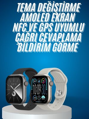 HK9 ULTRA Akıllı Kol Saat Amoled Ekran Android ve İOS Uyumlu Arama Konuşma