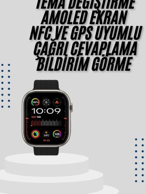 HK9 ULTRA Akıllı Saat Uyku ve Sağlık Takibi GPS Uyumlu Tema Değiştirme