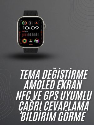 HK9 ULTRA Akıllı saat 2.02 inch Nabız Ölçer Arama Konuşma Müzik Dinleme