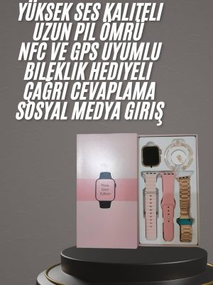 Yeni Nesil Kadın G9 MINI Akıllı Saat Rose Gold Android ve İos Uyumlu