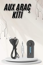 Yeni Nesil Bluetooth Aux Araç Kiti Siyah TV Tablet Telefon Araç Araba - Görsel 5