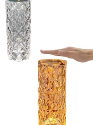 Masa ve Gece Lambası Şık ve Dayanıklı Sensörlü Şarjlı Kristal Lamba