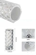Yeni Nesil Modern Kristal Masa ve Gece Lambası Dokunmatik Renk Değiştirebilen