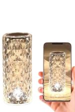 Yeni Nesil Modern Kristal Masa ve Gece Lambası Dokunmatik Renk Değiştirebilen - Görsel 3