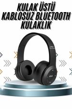 Kulak Üstü Bluetooth Kulaklık Yüksek Ses Kaliteli Ayarlanabilir - Görsel 5