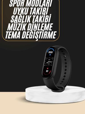 M6 Akıllı Bileklik Android ve İOS Uyumlu Bildirim ve Çağrı Görme Spor Takibi