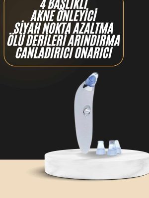 Siyah Nokta Temizleme Cihazı 4 Başlıklı Vakumlu Pilli Ölü Deri Arındırma
