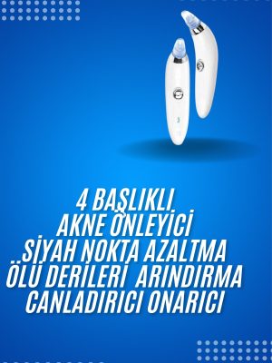 4 Başlıklı Pilli Vakumlu Siyah Nokta Temizleyici Akne Ve Sivilce Önleyici