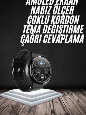 G3 Akıllı Saat Amoled Ekran Nabız Sensörü GPS Uyumlu Adımsayar