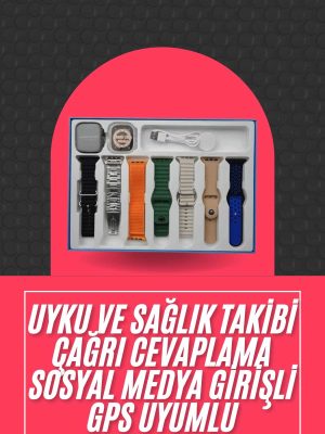 W9 Akıllı Saat Unisex Akıllı Saat Çoklu Kordon Seçeneği Çelik Kordon Plastik Kordon