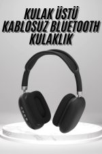 Kulak Üstü Kablosuz Bluetooth Kulaklık Yumuşak Süngerli SD Kart Girişli - Görsel 5