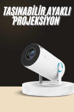 Ayaklı Projeksiyon Taşınabilir Mini Projektör Sinema Projektörü Android - Görsel 5