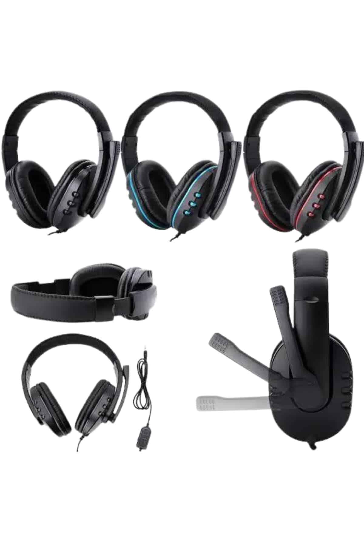 1215343_12-83.jpg Mikrofonlu Gamer Kulaklık Oyuncu Kulaklığı Yüksek Ses Kaliteli Stereo Yumuşak Yastıklar - Görsel 1