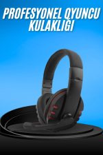 Oyuncu Kulaklığı Kulak Üstü Kablolu Gaming Kulaklık Mikrofonlu ANC Özelliği - Görsel 5