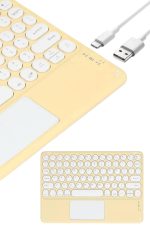 Touchpad Uyumlu Bluetooth Klavye Slim Kablosuz Wifi Q Klavye - Görsel 2