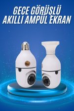 Gece Görüşlü Akıllı Dönebilen Ev Kamerası Ampül Kamera - Görsel 5