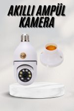 Akıllı Kamera Wifi Kamera Duylu Ampul Görünümlü 360 Derece Dönebilen Ev Kamerası - Görsel 5