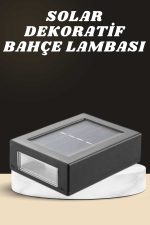 Dekoratif Duvar Lambası Solar Güneş Enerjili Bahçe Aydınlatması - Görsel 5