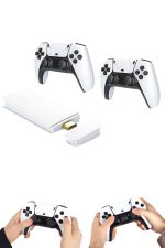 Çift Oyun Kollu 4K HD Ekran Nostaljik 20.000 Oyunlu Beyaz Game Stick - Görsel 2